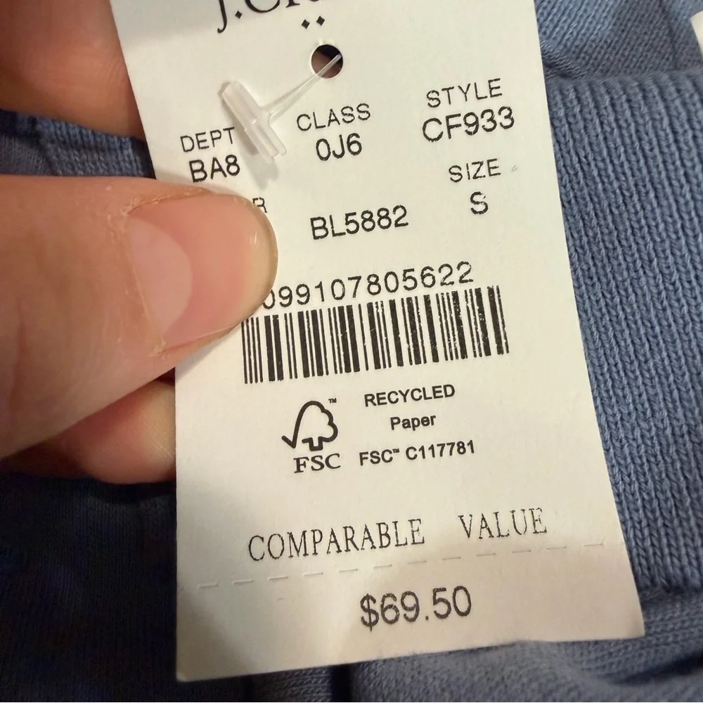 J crew heather faded chambray Soft-touch polo shirt